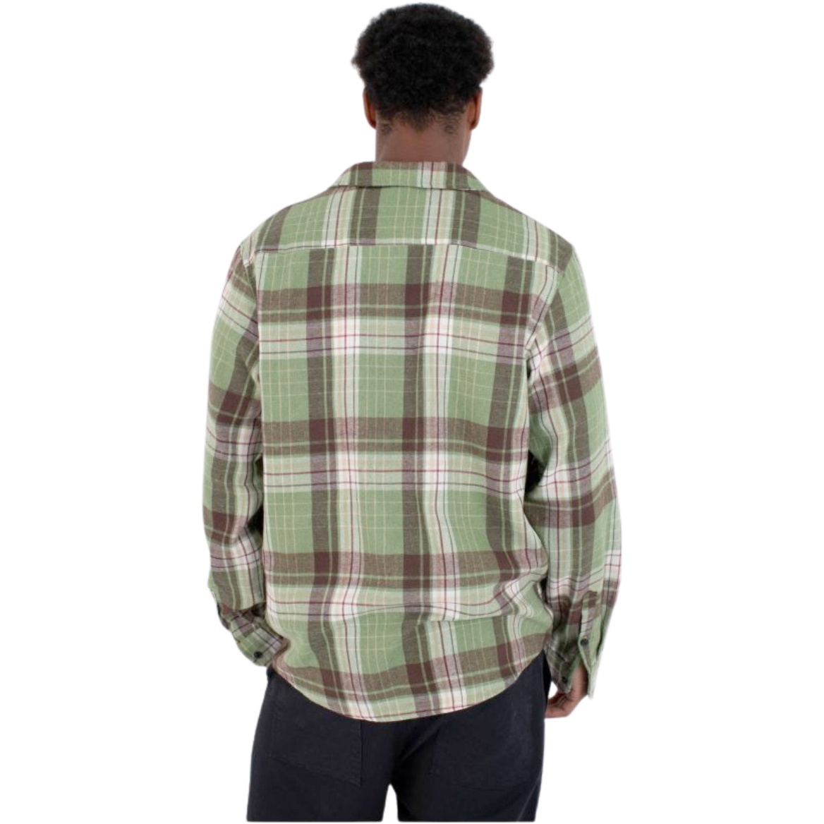 2026 Hurley Mens Axe Flannel Shirt MVSEU00002 - Jade Horizon / Camo